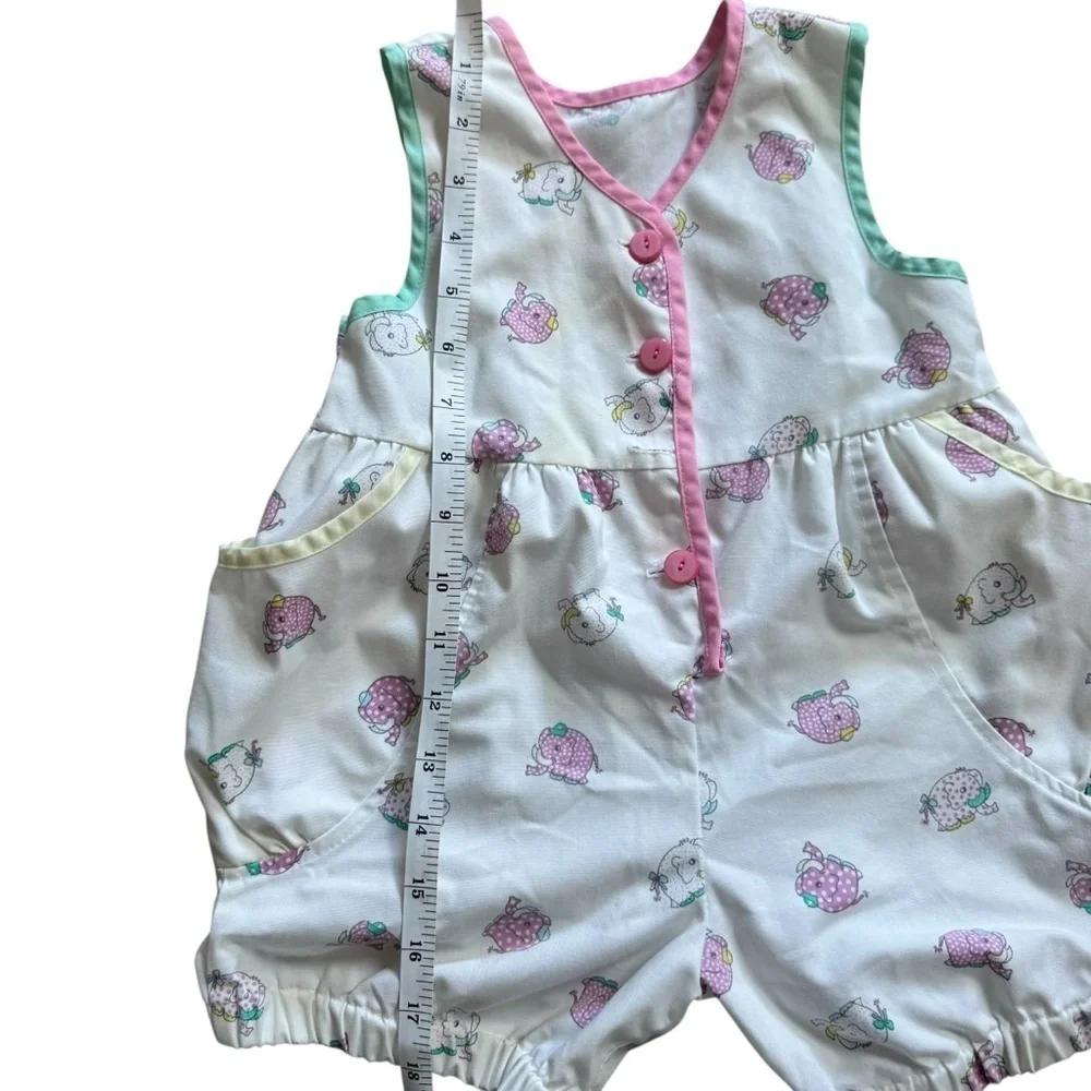 Vintage Pastel Baby Girl One Piece Romper Size 12-24 months